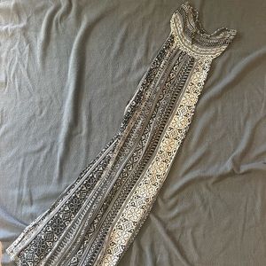 Black and white maxi dress